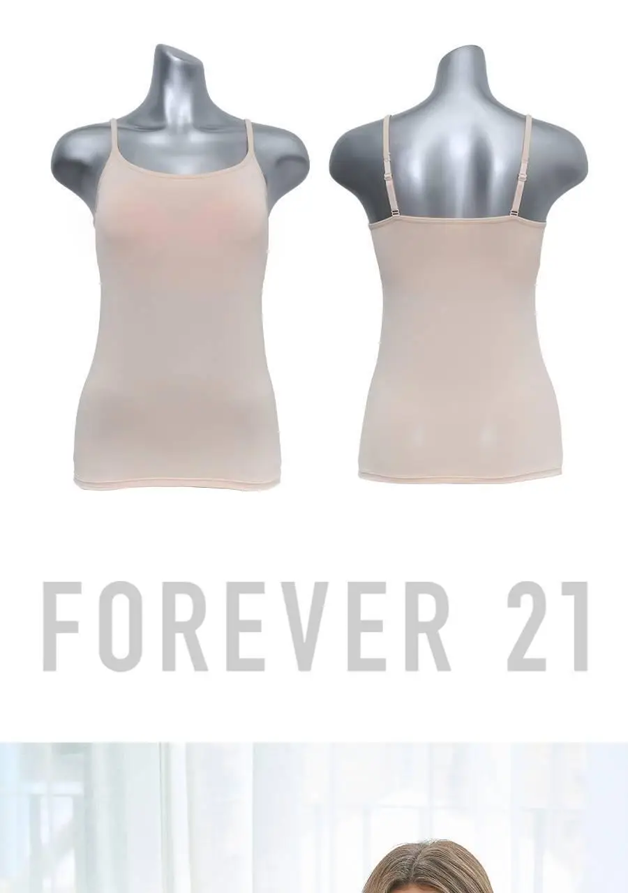 [1+1/부유방커버] 포에버21 데일리 브라탑 끈조절형 (블랙&스킨) 상세페이지 8